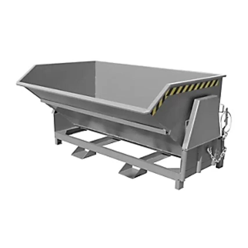 EUROKRAFTpro Tilting Skip, Standard Overall Height, Without Wheels, Capacity 2.0