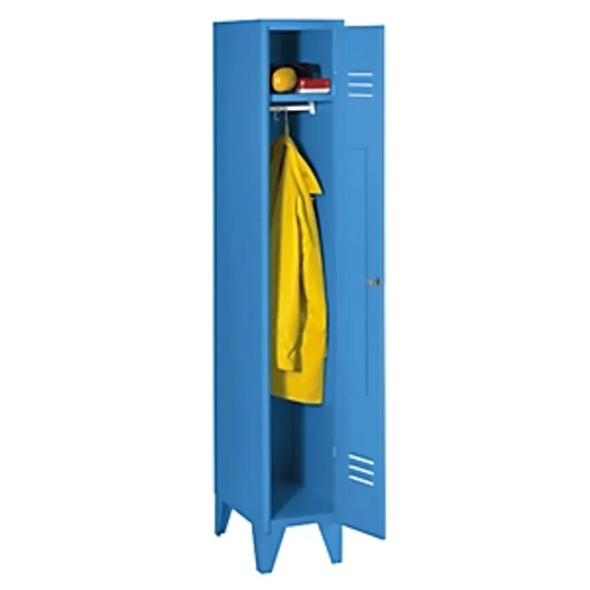 WOLF Steel Locker With Stud Feet - Full Height Compartments - Solid Panel Doors,