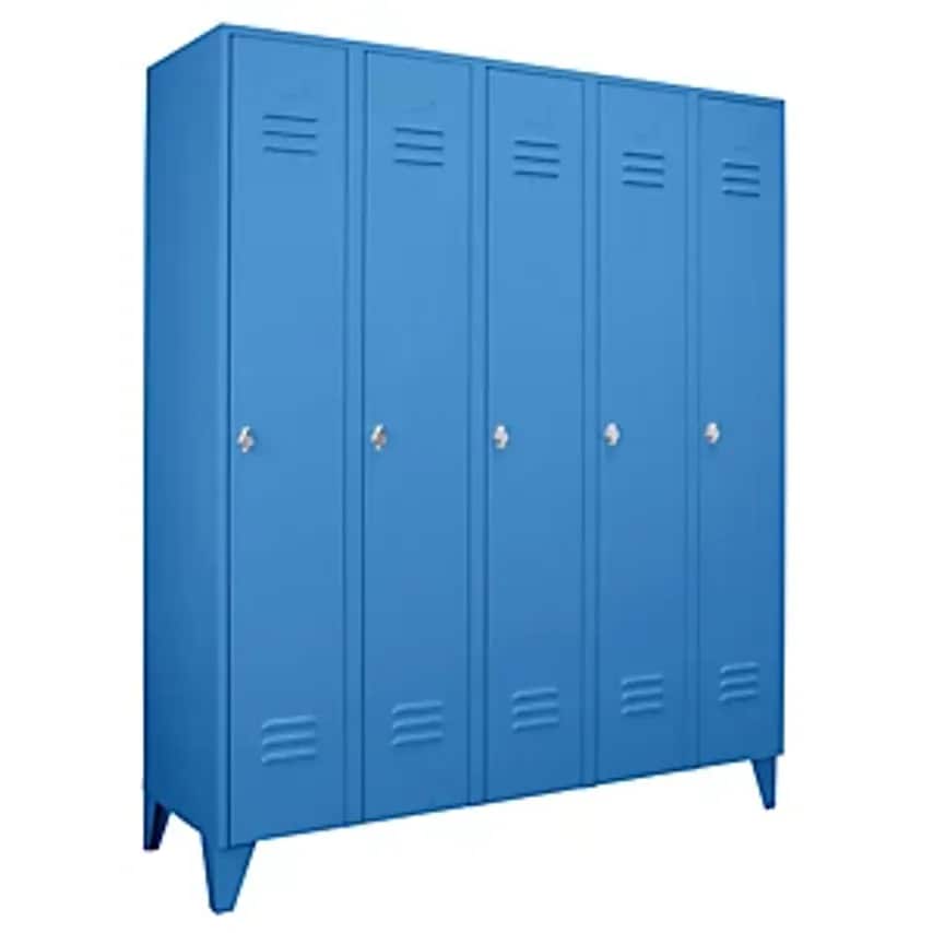 WOLF Steel Locker With Stud Feet - Full Height Compartments - Solid Panel Doors,