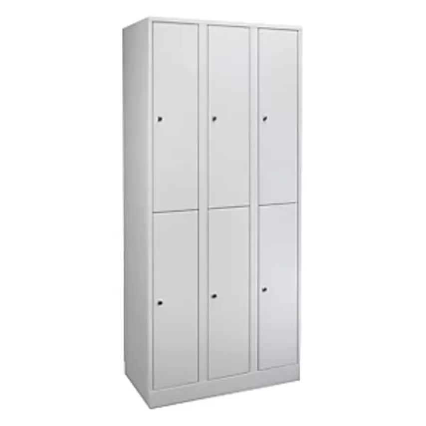 WOLF Wardrobe In Practical Sizes, 6 Compartments, Width 400mm, Light Grey/Light