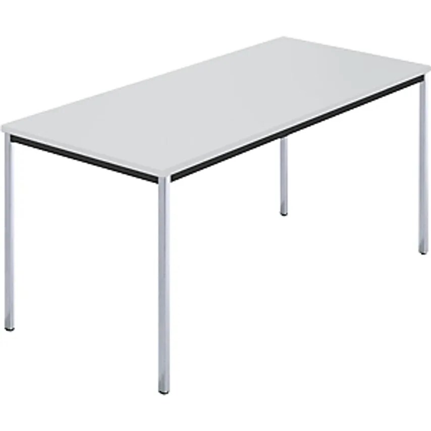 SODEMATUB Rectangular Table, Square Tubular Steel Chrome Plated, WxD 1500 X 800m