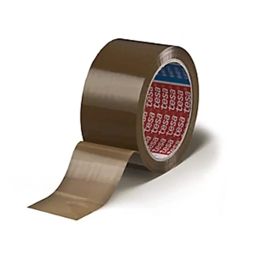 Tesa PP Packing Tape, Tesapack 64014 Universal, Pack Of 36 Rolls, Brown
