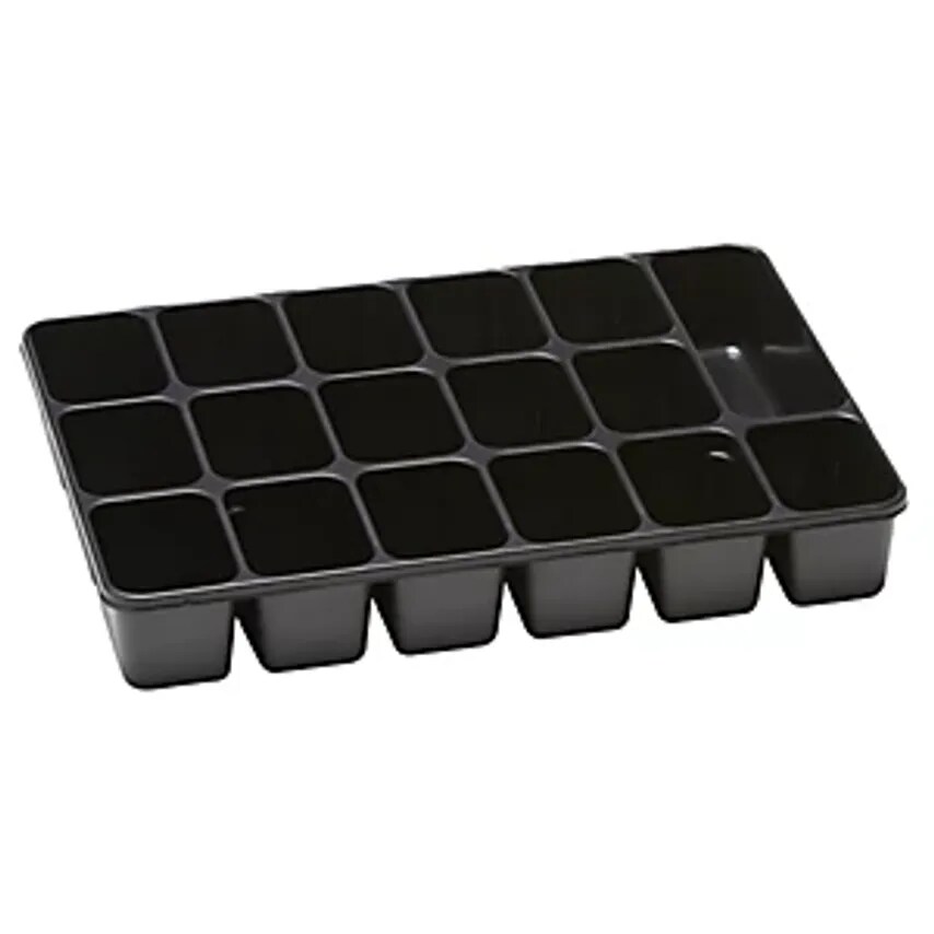 DINZL Inserts, Pack Of 10, Polystyrene, Black, Division Into 17 Compartments