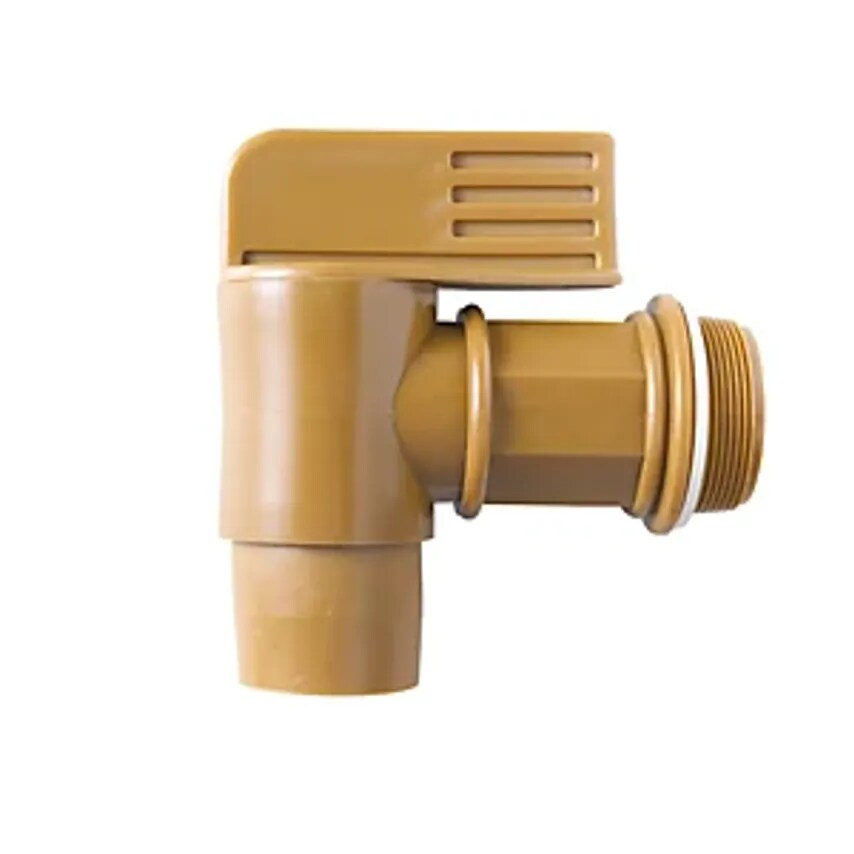 asecos Safety Stop Cock, Polyethylene, 2'' Thread, Pack Of 3