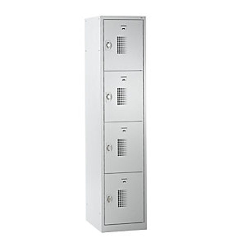 CEHA Compartment Locker, Width 400mm, Rotary Bolt For Padlock, Light Grey Doors