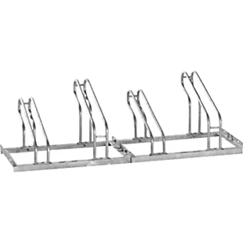 EUROKRAFTpro Bicycle Rack - Bars 18mm Steel Tubing - Single-Sided Wheel Guide, 4