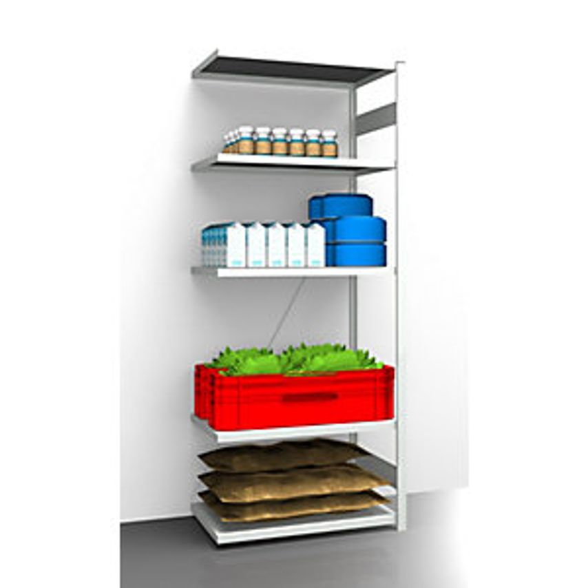 EUROKRAFTpro Hygienic Boltless Shelving Unit - Shelf Unit Height 2350mm - WxD 97