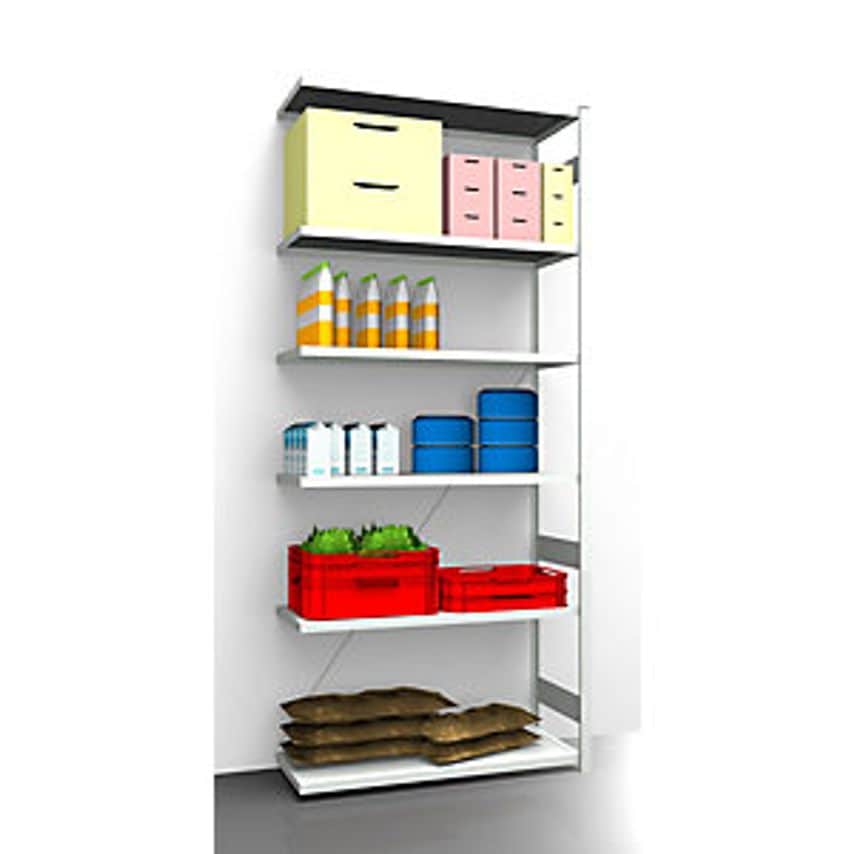 EUROKRAFTpro Hygienic Boltless Shelving Unit - Shelf Unit Height 2700mm - WxD 12