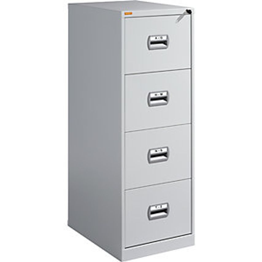 EUROKRAFTpro Suspension File Cabinet, 1-track, 4 Drawers, Light Grey- you get 3