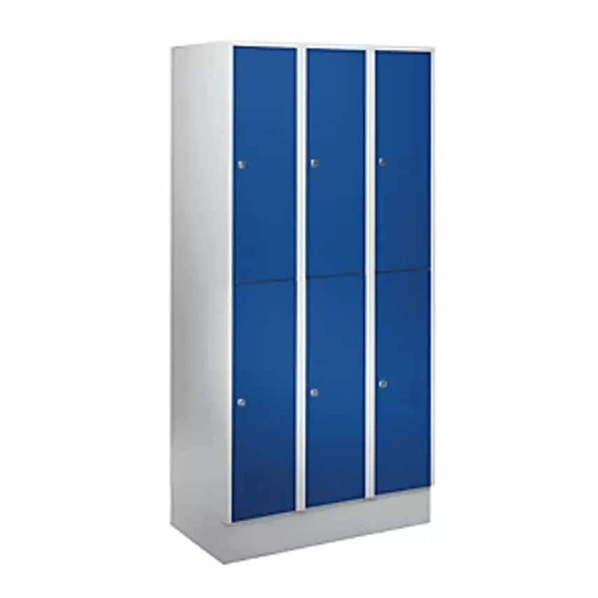 WOLF Cloakroom Locker With Plinth, HxWxD 1800 X 900 X 500mm, 6 Compartments, Gen