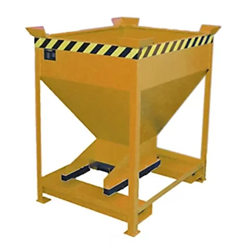 EUROKRAFTpro Dispensing Hopper, Funnel Head, Stationary With Forklift Pockets, C