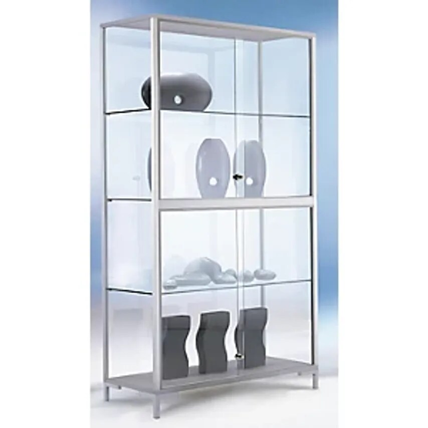 BST SYSTEME GMBH & Co. KG LINK Free Standing Glass Cabinet, 4-sided Glazing, HxW