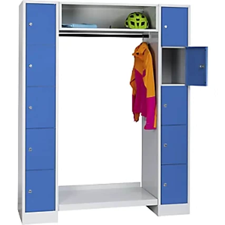 WOLF Cloakroom Locker System - 10 Compartments On The Outside - Overall Width 14