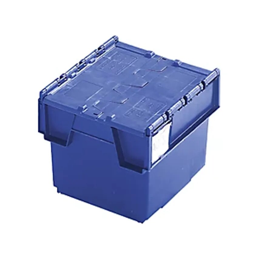 SCHLLER ALLIBERT Reusable Stacking Containers with Folding Lids - Ca- you get 10