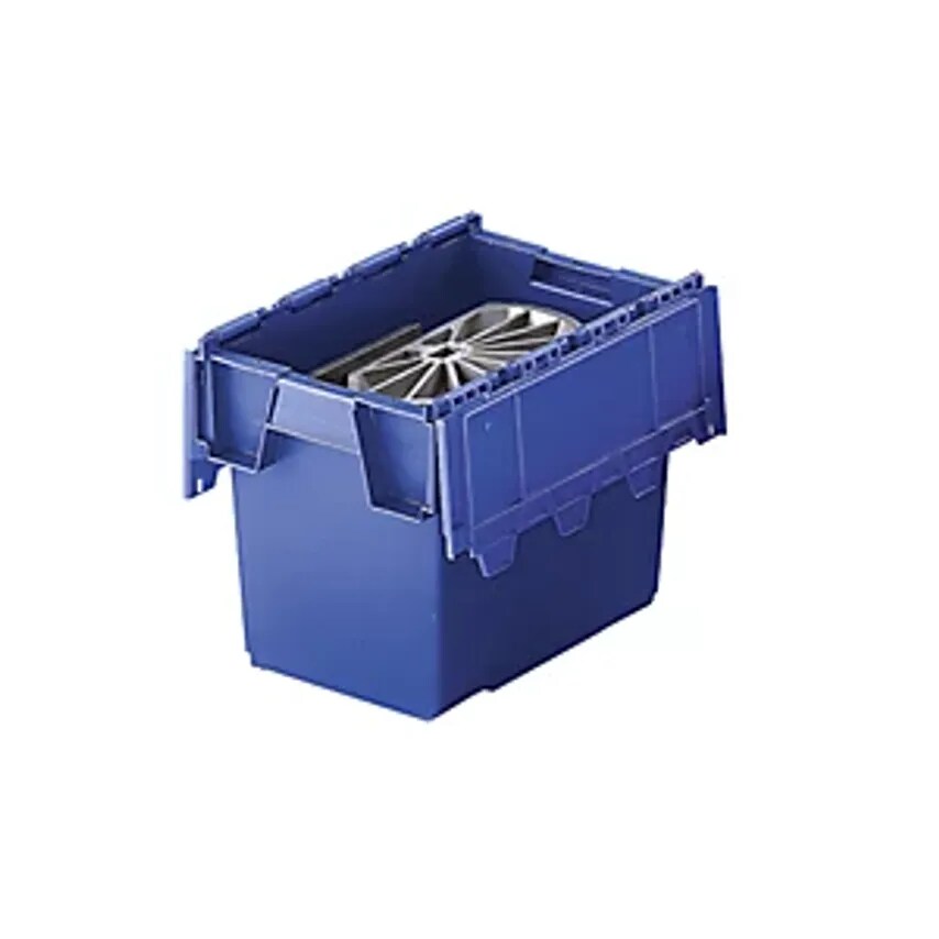 SCHLLER ALLIBERT Reusable Stacking Containers With Folding Lids - Ca- you get 10