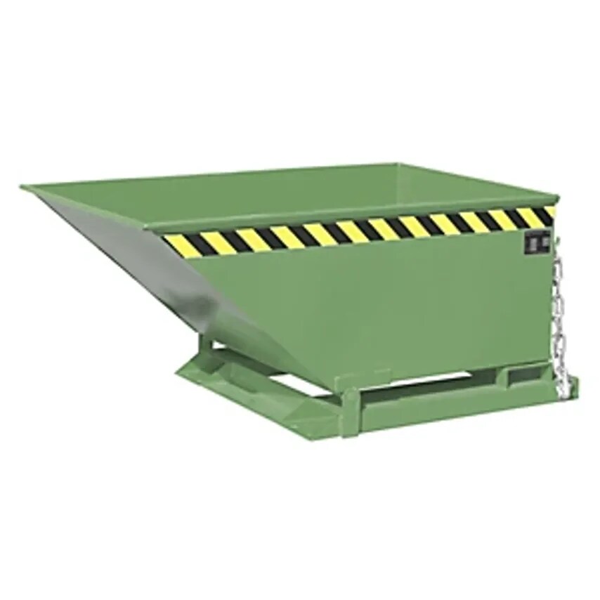 EUROKRAFTpro Tilting Skip With Tilting Mechanism, Low Construction, Capacity 0.4