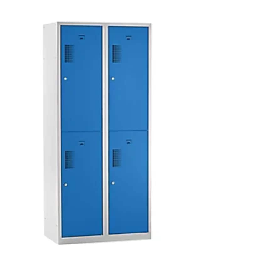 EUROKRAFTpro Cloakroom Locker, Half-Height Compartments, Width 800mm, 4 Compartm