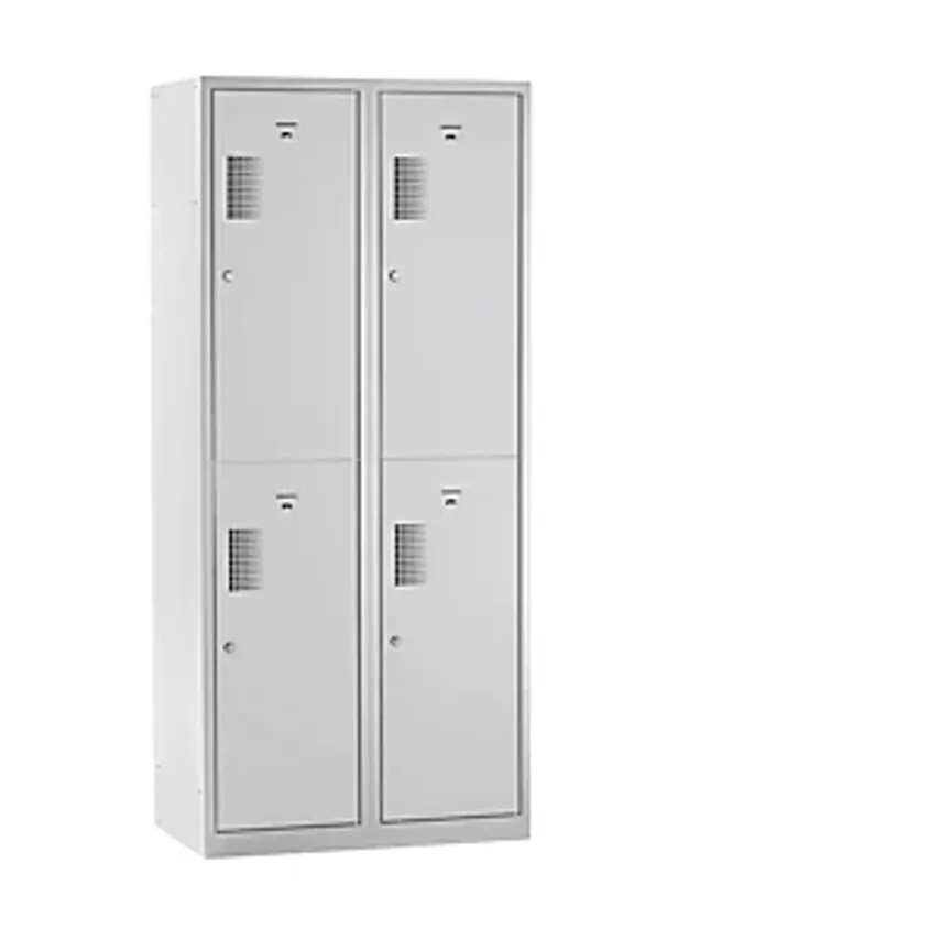 EUROKRAFTpro Cloakroom Locker, Half-Height Compartments, Width 800mm, 4 Compartm