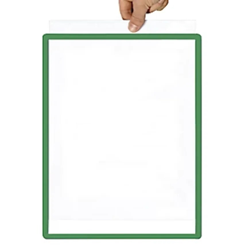Beaverswood Frame With Transparent Film, Format A5, Pack Of 10, Magnetic, Green