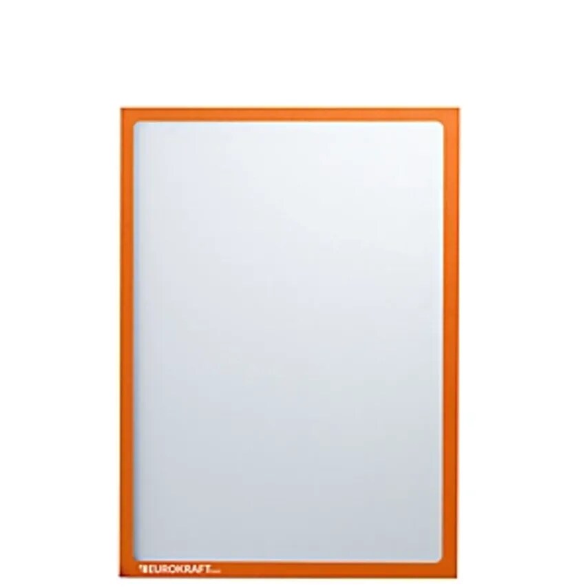 EUROKRAFTpro Magnetic Display Pocket, A4, WxH 225 X 312mm, Orange Frame, Pack Of
