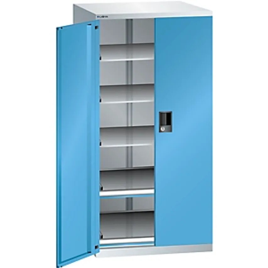 Lista Drawer Cupboard With Hinged Doors - Height 1450mm - 5 Shelves, Max. Load 7