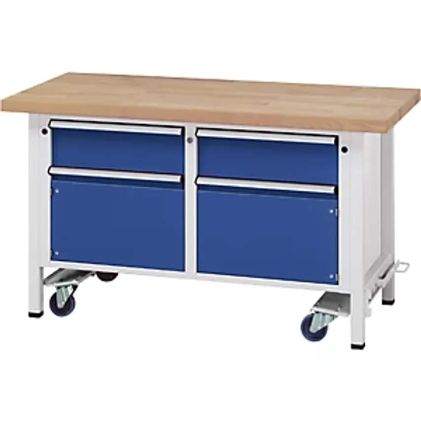 ANTON KESSEL GMBH Compact Workbench, Mobile, Mobile, With 2 Drawers And 2 Cupboa