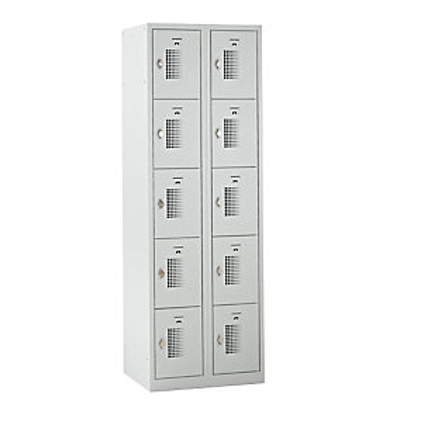 EUROKRAFTpro Compartment Locker - Width 600mm - 10 Compartments, Rotary Bolt For