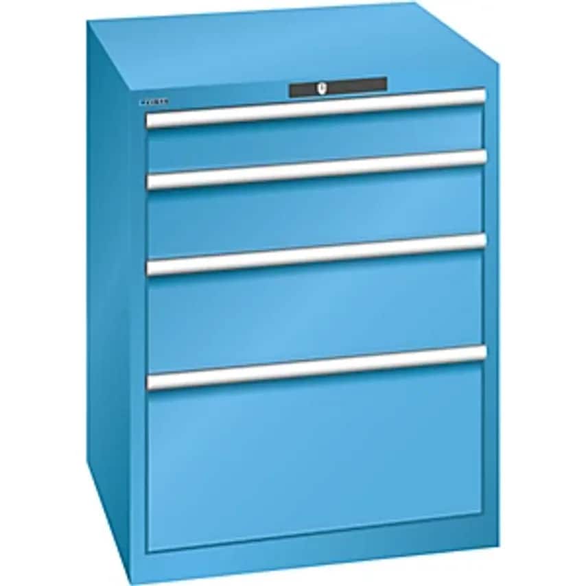 Lista Drawer Cupboard, 4 Drawers, WxDxH 717 X 725 X 850mm, Light Blue, Max. Draw