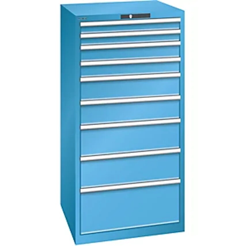 Lista Drawer Cupboard, 9 Drawers, WxDxH 717 X 725 X 1450mm, Light Blue