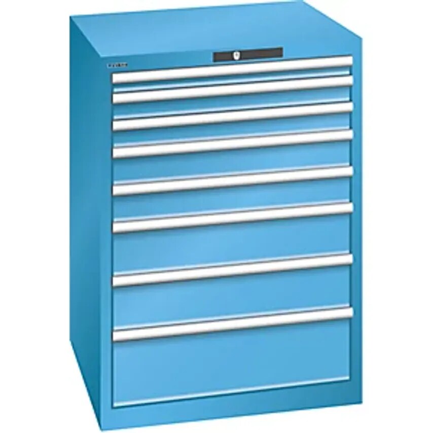 Lista Drawer Cupboard, 8 Drawers, WxDxH 717 X 725 X 1000mm, Light Blue