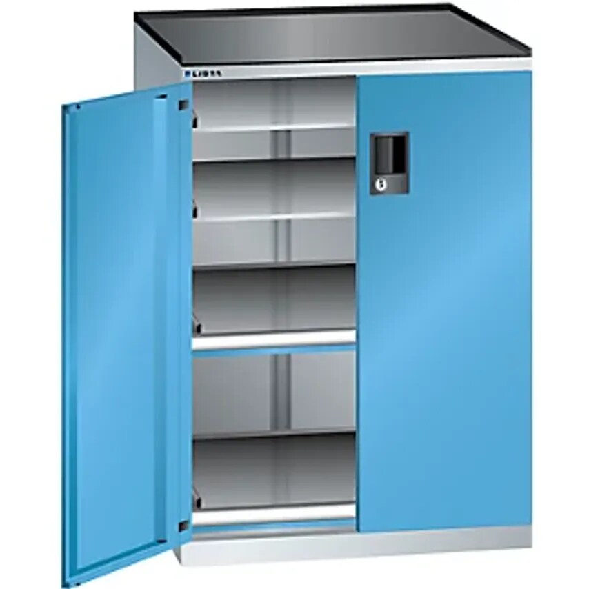 Lista Drawer Cupboard With Hinged Doors - Height 1020mm - 4 Shelves, Max. Load 2