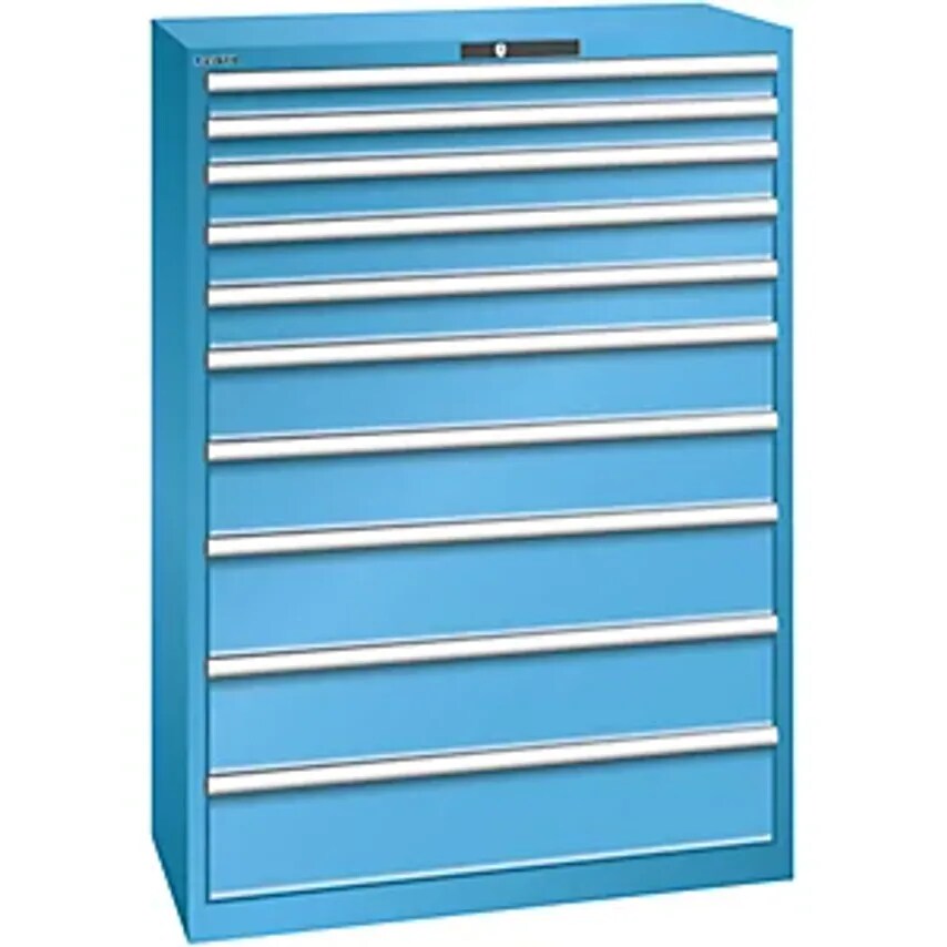 Lista Drawer Cupboard, 10 Drawers, WxDxH 1023 X 725 X 1450mm, Light Blue
