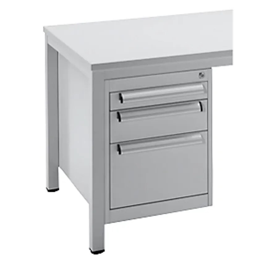 EUROKRAFTpro Base Drawer Unit, For Foreman'S Desk, With 3 Drawers, 70, 80, 300mm