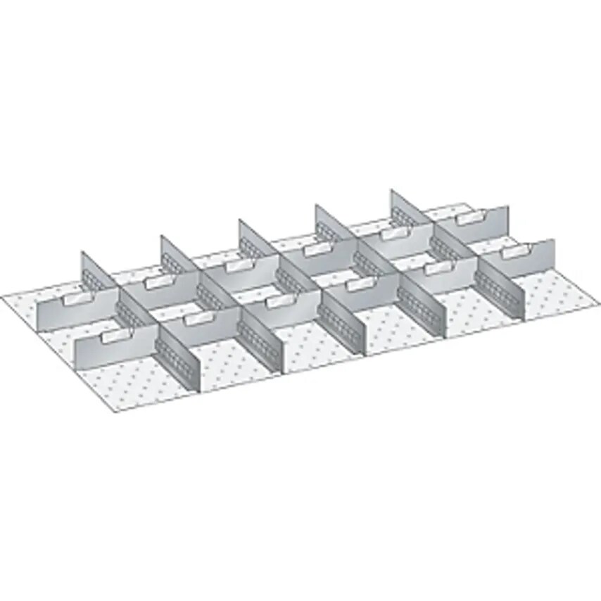 Lista Drawer Divider Set, 5 Slotted Panels, 12 Dividers, 17-piece, For Front Hei