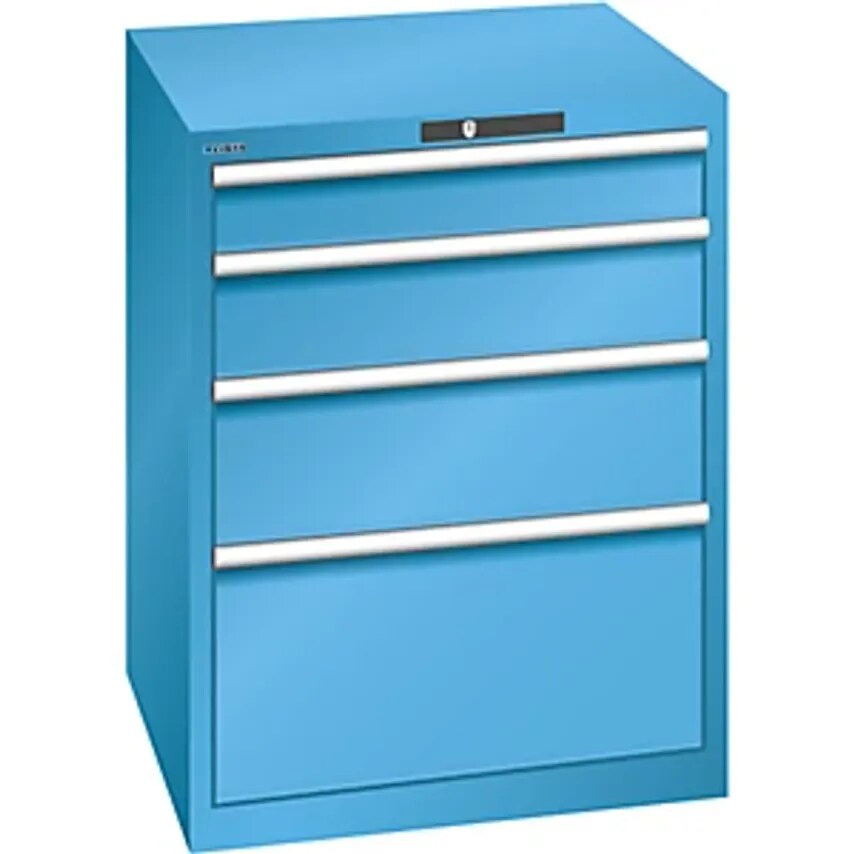 Lista Drawer Cupboard, 4 Drawers, WxDxH 717 X 725 X 850mm, Light Blue, Max. Draw