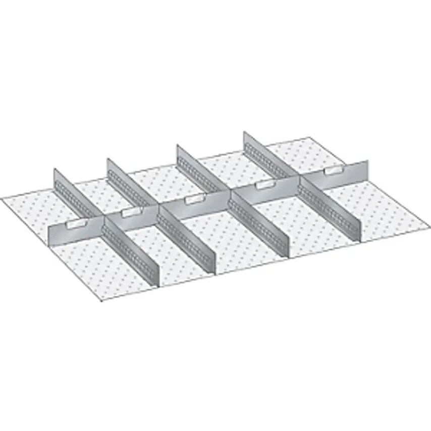 Lista Drawer Divider Set, 4 Slotted Panels, 5 Dividers, 9-piece, For Front Heigh
