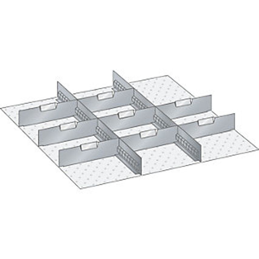 Lista Drawer Division Material Set - 2 Slotted Panels And 8 Dividers