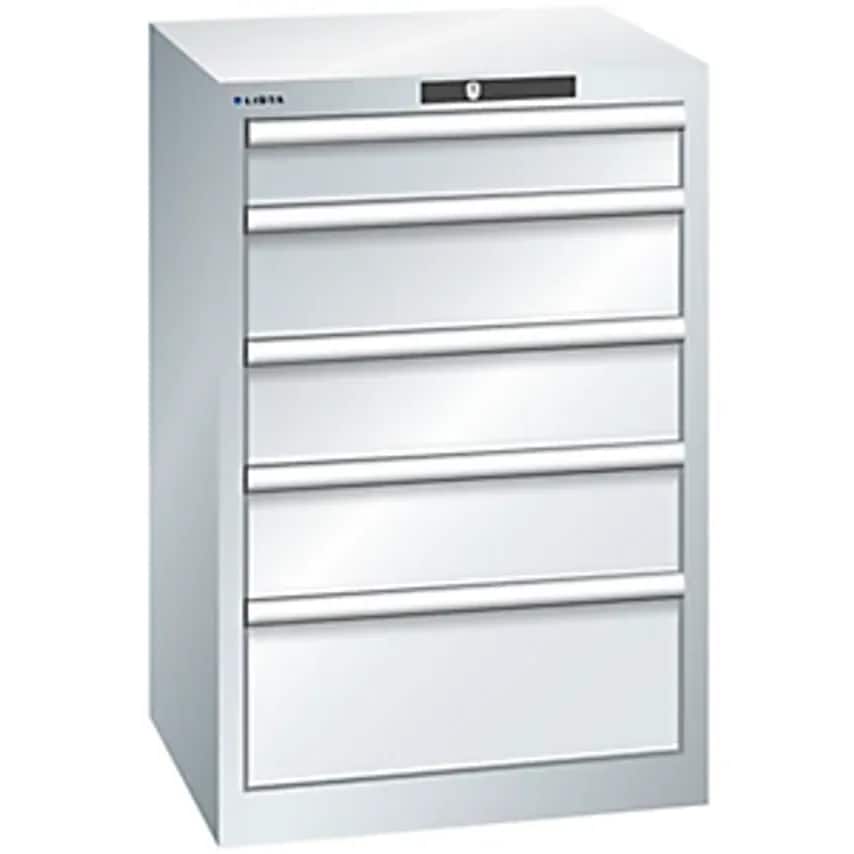 Lista Drawer Cupboard, 5 Drawers, WxDxH 564 X 572 X 850mm, Light Grey