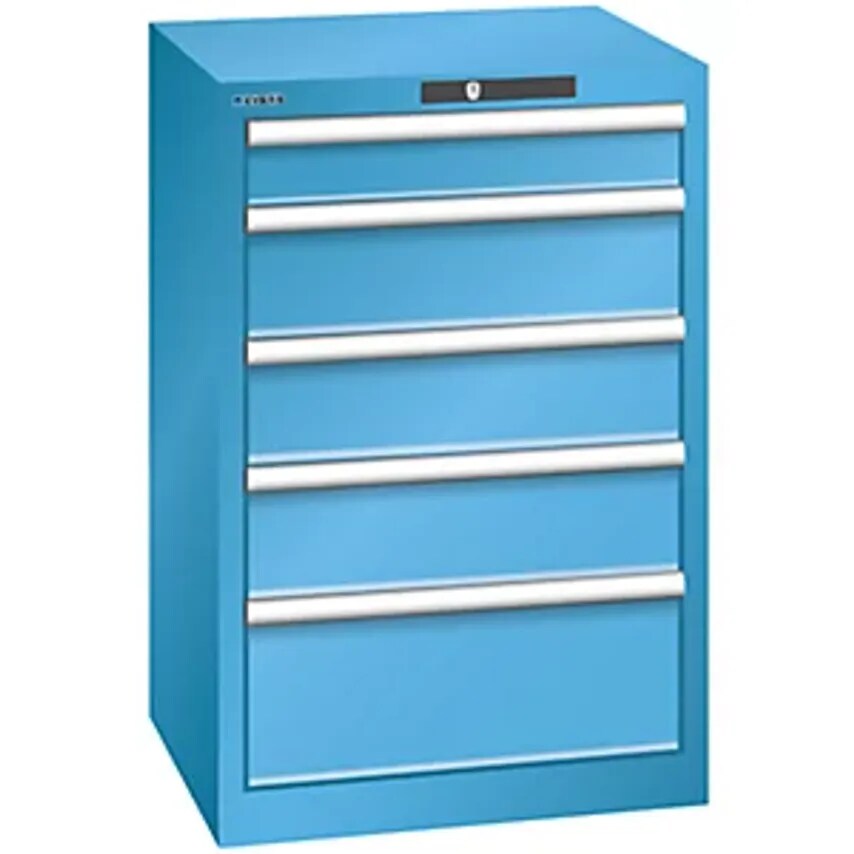Lista Drawer Cupboard, 5 Drawers, WxDxH 564 X 572 X 850mm, Light Blue