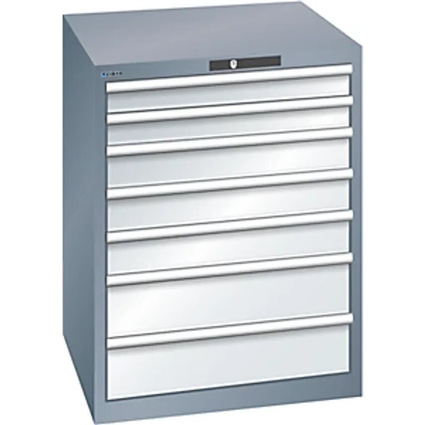 Lista Drawer Cupboard, 7 Drawers, WxDxH 717 X 725 X 850mm, Max. Load 200 Kg, Gre