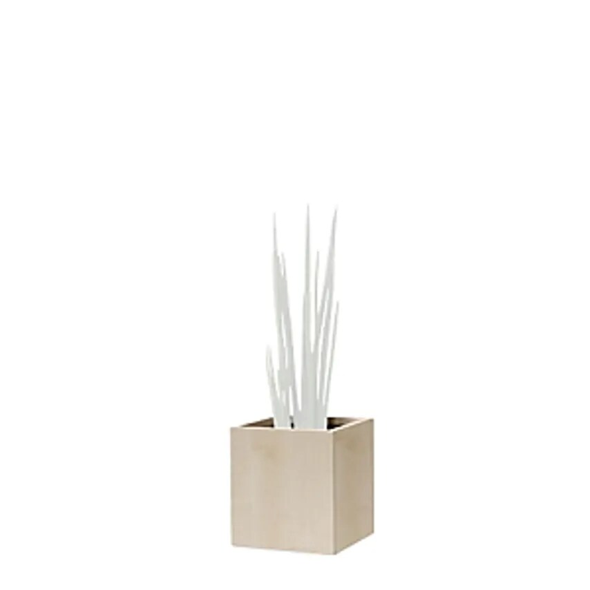 FM Plant Pot, Knee Height, For 1 Plant, Maple Finish