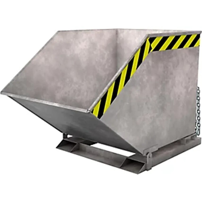 EUROKRAFTpro Tilting Skip With Tilting Mechanism - Box-Shaped - Capacity 0.8 m