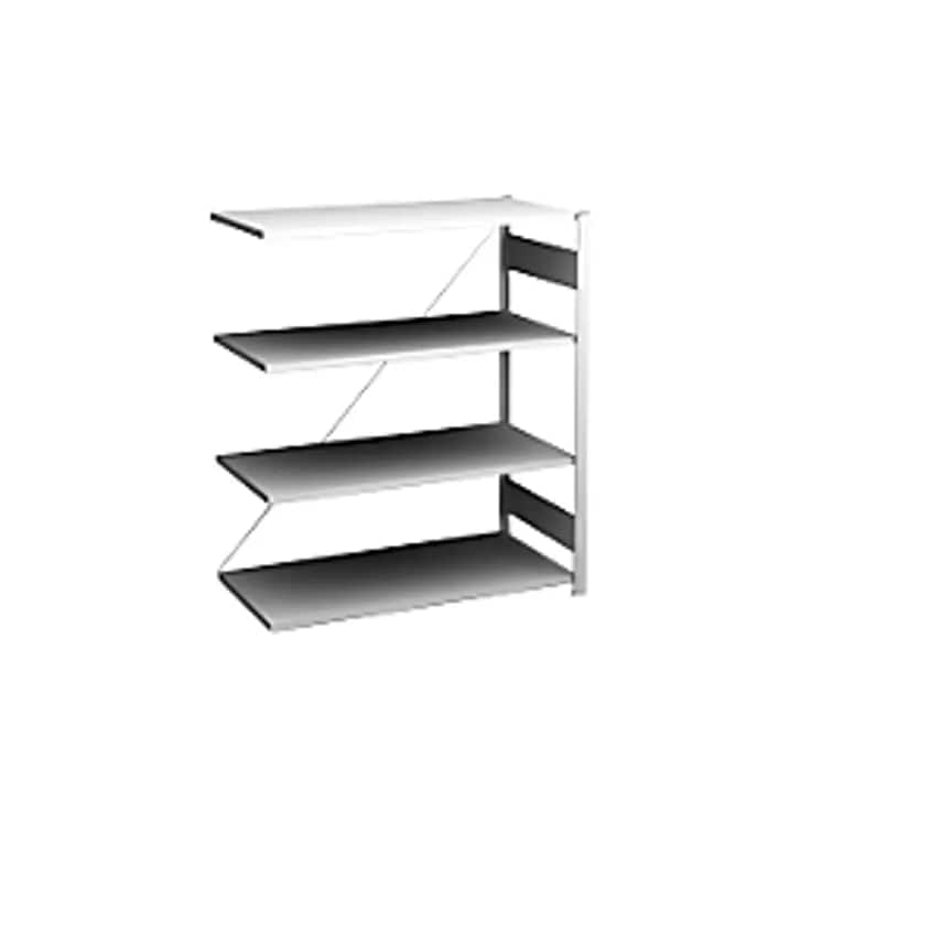 HOFE Sideboard Shelving Unit - Light Grey - Height 1200mm, 4 Shelves, Extension,