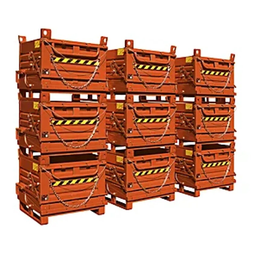 SALL Hinged Bottom Skip, Steel Walls, 1 Base Flap, Capacity 0.78 m