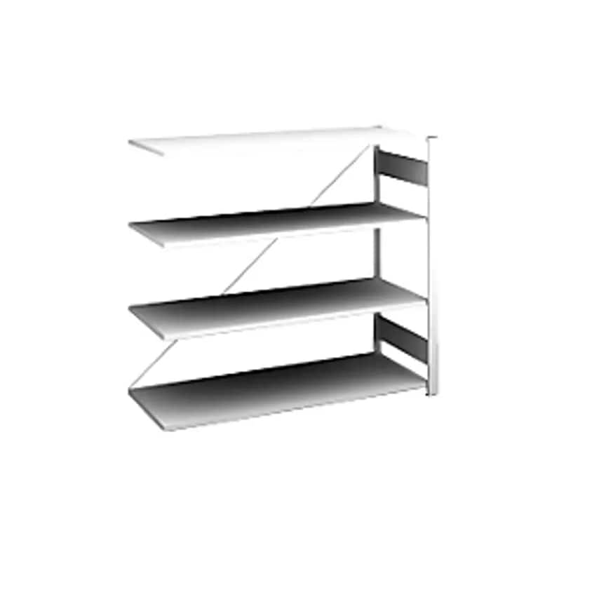 HOFE Sideboard Shelving Unit - Light Grey - Height 1200mm, 4 Shelves, Extension,