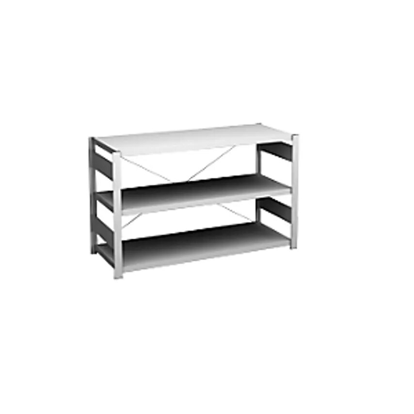 HOFE Sideboard Shelving Unit - Light Grey - Height 825mm, 3 Shelves, Standard, S