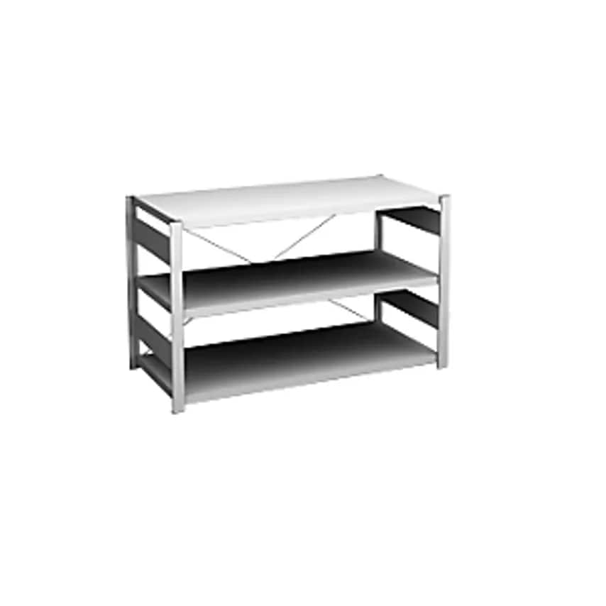 HOFE Sideboard Shelving Unit - Light Grey - Height 825mm, 3 Shelves, Standard, S