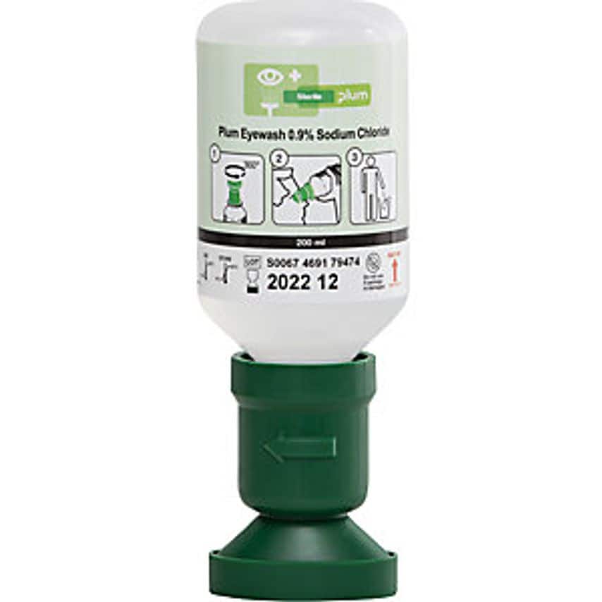 Eye Wash Bottle, With Sterile Saline Solution, Pack Of 3 X 200 Ml