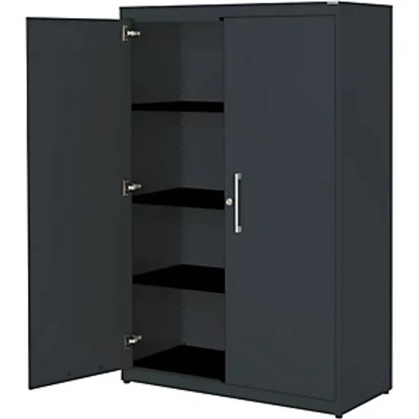 MAUSER Double Door Cupboard - HxW 1516 X 1000mm - Charcoal/Charcoal/Charcoal