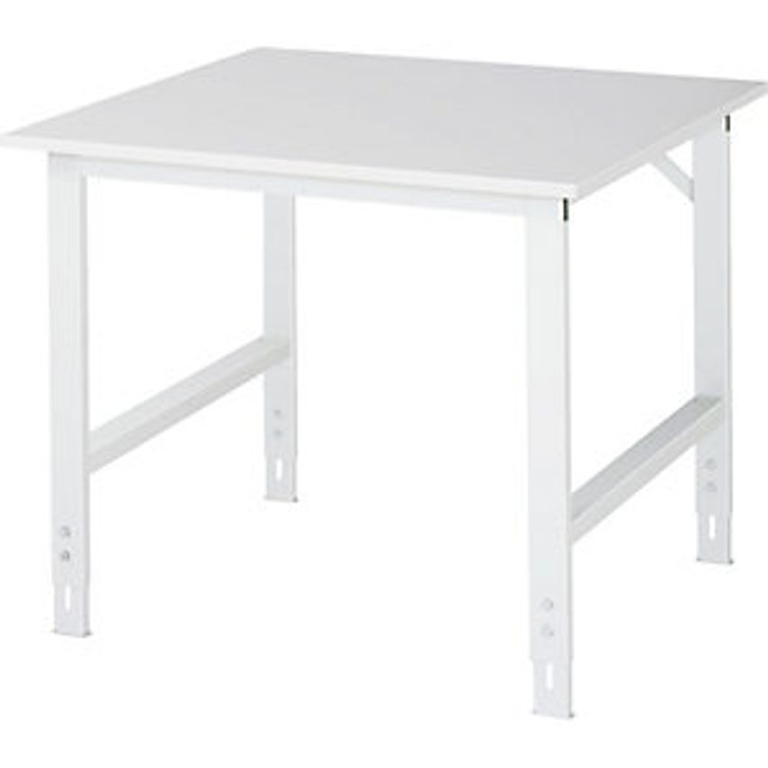 RAU Work Table - Height Adjustable - 760 - 1080mm, Melamine Coated Chipboard Wor